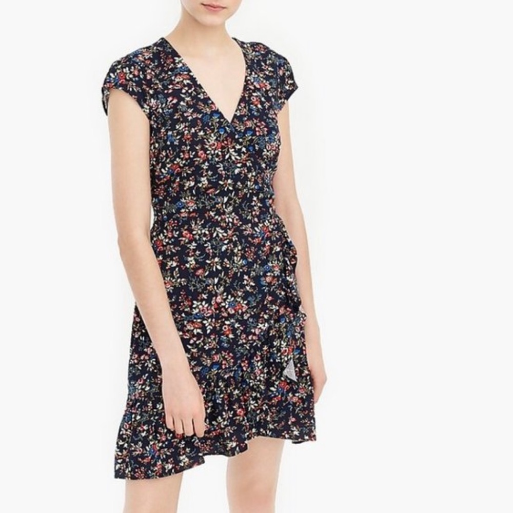 J Crew Ruffle Front Mini Dress